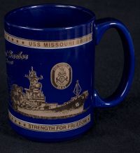 USS Missouri Mighty Mo Battleship Pearl Harbor Souvenir Coffee Mug